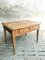 Antique French Kitchen Table in Oak with Drawer, Image 1