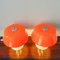 Danish Orange & Chrome Table Lamps by Frank J Bentler for Bentler, Denmark, 1970s, Set of 2 8