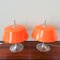 Danish Orange & Chrome Table Lamps by Frank J Bentler for Bentler, Denmark, 1970s, Set of 2, Image 5