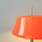 Lampade da tavolo in metallo cromato e arancione di Frank J. Bentler per Bentler, Danimarca, anni '70, set di 2, Immagine 15