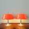 Danish Orange & Chrome Table Lamps by Frank J Bentler for Bentler, Denmark, 1970s, Set of 2, Image 2