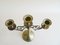 Antique Style Three-Armed Brass Candle Holder, Image 4