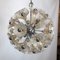 Lámpara de araña Sputnik vintage con 35 flores de vidrio de Venini, años 70, Imagen 13