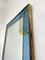 Italian Blue and Brass Mirror from Cristal Art, 1960s 6
