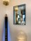 Italian Blue and Brass Mirror from Cristal Art, 1960s 3