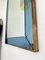 Italian Blue and Brass Mirror from Cristal Art, 1960s, Image 5