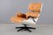 Cognac Leather Lounge Chair with Ottoman by Charles & Ray Eames for Vitra, 1970, Set of 2 20