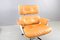 Cognac Leather Lounge Chair with Ottoman by Charles & Ray Eames for Vitra, 1970, Set of 2 15
