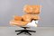 Cognac Leather Lounge Chair with Ottoman by Charles & Ray Eames for Vitra, 1970, Set of 2 12