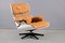 Cognac Leather Lounge Chair with Ottoman by Charles & Ray Eames for Vitra, 1970, Set of 2 18