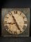 Horloge sur Panneau Polychrome du 19ème Siècle avec des Mains en Métal Doré Fixé sur une Feuille d'Etain 1