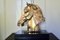 Großartige große eindrucksvolle Messing Pferdekopf Skulptur von P. Mene signiert 1