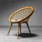 Wood & Velvet Armchair, 1960s 1