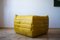 Vintage Yellow Pull-Up Dubai Leather Togo Corner Seat by Michel Ducaroy for Ligne Roset 5