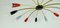 Large Sputnik Spider Hanging Lamp in Brass, Metal & Colored Plastic 8