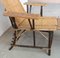 Green Striped Rattan Folding Deck Chair or Patio Lounger, France 12