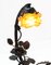 French Art Deco Wrought Iron Table Lamp, 1930s, Image 2