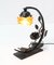 French Art Deco Wrought Iron Table Lamp, 1930s, Image 4