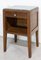 Mid-Century French Side Cabinet or Nightstand with Grey Marble Top, Image 3