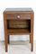 Armoire d'Appoint ou Table de Chevet Mid-Century avec Plateau en Marbre Gris, France 1