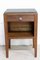 Mid-Century French Side Cabinet or Nightstand with Grey Marble Top, Image 1