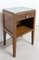 Mid-Century French Side Cabinet or Nightstand with Grey Marble Top, Image 2