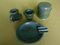 Set da fumo in ceramica verde, set di 5, Immagine 4