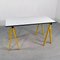 Yellow Trestle Desk by Rodney Kinsman for Bieffeplast, 1980s 1