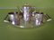 Silver Plated Hammered Coffee Set from B.E.P.W.F., Set of 4 2