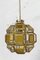 Brass and Glass Faceted Pendant Lamp, France, 1960s, Image 6