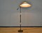 Italienische Verstellbare Stehlampe aus Holz, Messing & Marmor, 1950er 4