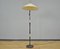 Italienische Verstellbare Stehlampe aus Holz, Messing & Marmor, 1950er 3