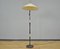 Lampada da terra regolabile in legno, ottone e marmo, Italia, anni '50, Immagine 3