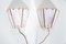 Mid-Century Wall Lights in Pink Milk Glass and Brass, Set of 2, Image 15