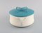 Pot with Lid in Turquoise and Cream Colored Enamel by Jens H. Quistgaard 3