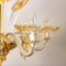 Large Venetian Chandelier in Gilded Murano Glass from Barovier, 1950s, Image 7