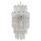 Large Iced Textured and Clear Murano Glass Chandelier with Five Tiers by Toni Zuccheri for Venini, 1960s, Italy 1