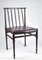 Vintage Chair in Dark Stained Wood and Leather, 1960s, Image 6