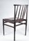 Vintage Chair in Dark Stained Wood and Leather, 1960s, Image 4