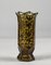 Vase Art Déco en Verre Ambré avec Décorations en Argent 1
