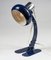Blaue Vintage Metall Lampe, 1970er 3