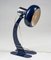 Blaue Vintage Metall Lampe, 1970er 7