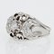 Französische Art Deco Diamanten und 18 Karat Weißgold Kuppel Ring, 1930er 6