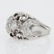 French Art Deco Diamonds and 18 Karat White Gold Dome Ring, 1930s 6