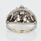 Französische Art Deco Diamanten und 18 Karat Weißgold Kuppel Ring, 1930er 11