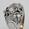 French Art Deco Diamonds and 18 Karat White Gold Dome Ring, 1930s, Image 7