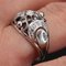 Französische Art Deco Diamanten und 18 Karat Weißgold Kuppel Ring, 1930er 9