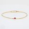 Ruby and 18 Karat Yellow Gold Thin Bangle Bracelet, Image 3