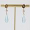 Aquamarine Opal and 18 Karat Yellow Gold Earrings, Set of 2 8