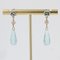 Aquamarine Opal and 18 Karat Yellow Gold Earrings, Set of 2, Image 4